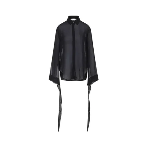 Sheer Shirt With Ties