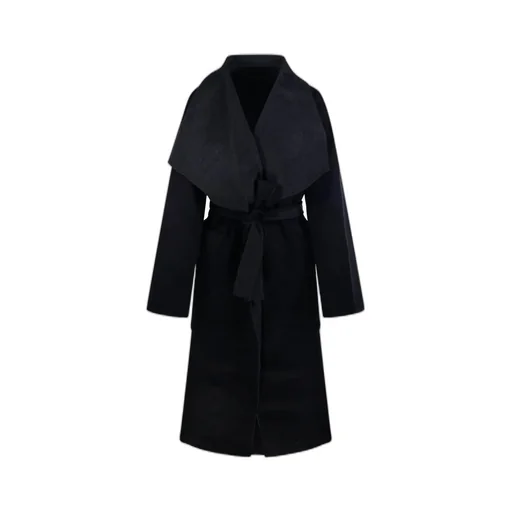 Wool Blend Shawl Collar Coat