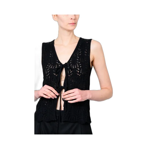 Sleeveless V-Neck Knit Vest