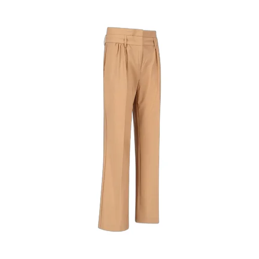 High-Waisted Pleated Trousers