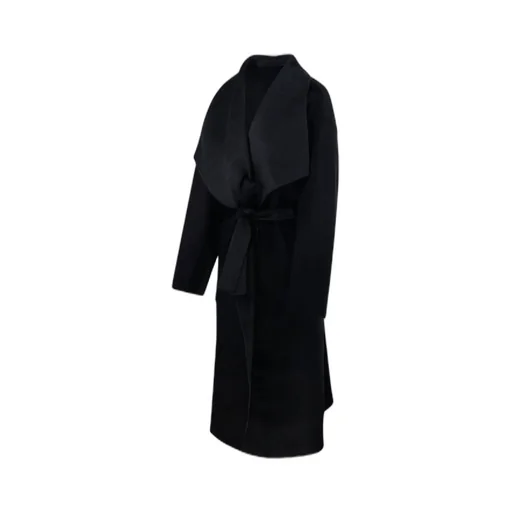 Wool Blend Shawl Collar Coat