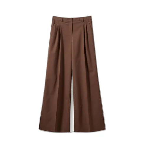 Wide-Leg Pleated Trousers