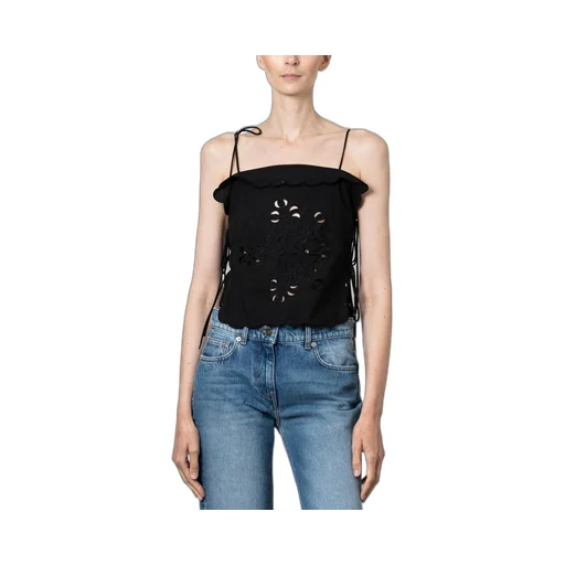 Scalloped Eyelet Top
