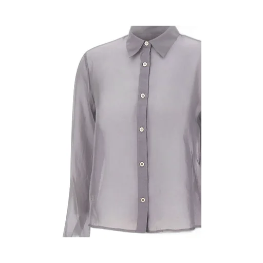 Sheer Button-Up Shirt