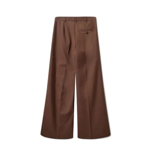 Wide-Leg Pleated Trousers