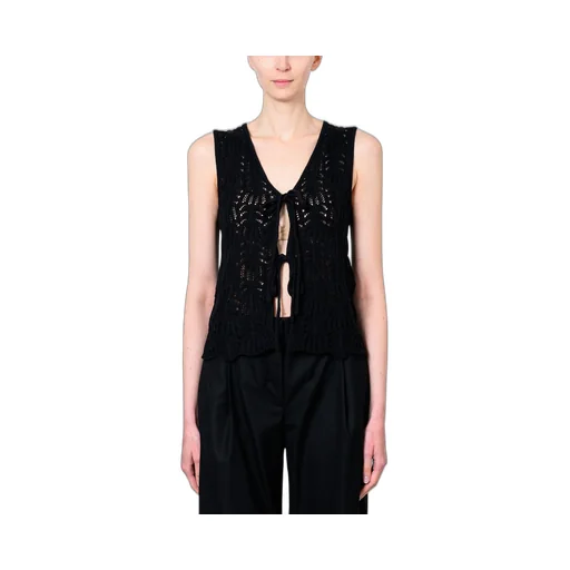 Sleeveless V-Neck Knit Vest