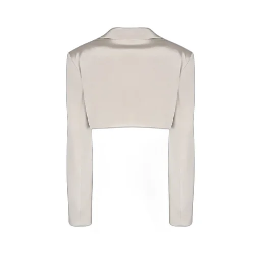 Cropped Blazer With Embellished Lapels