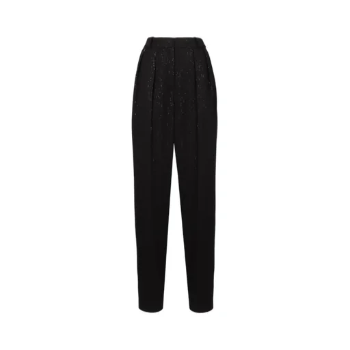 High-Waisted Sequined Trousers