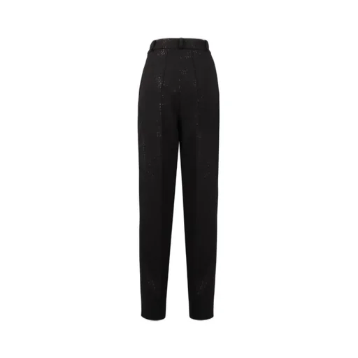 High-Waisted Sequined Trousers