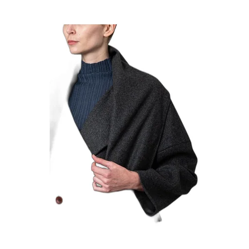 Asymmetric Wrap Coat