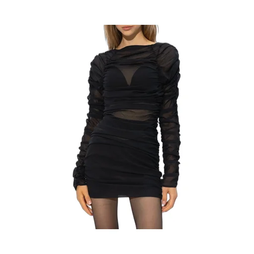 Ruched Mesh Dress