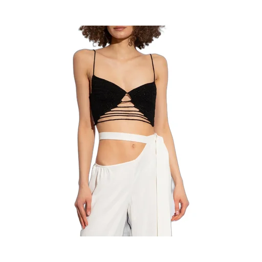Cropped Blazer And Wide-Leg Pants Set