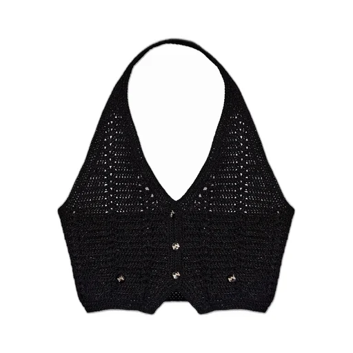 Cropped Halter Vest