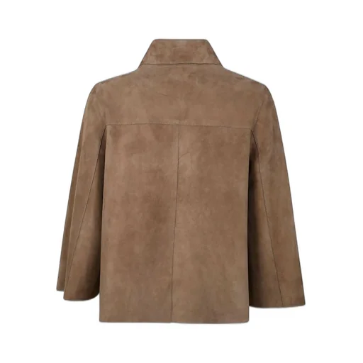 Asymmetric Zip Suede Jacket