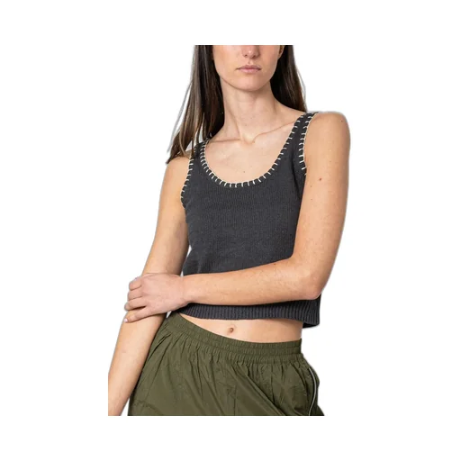 Cropped Knit Tank Top