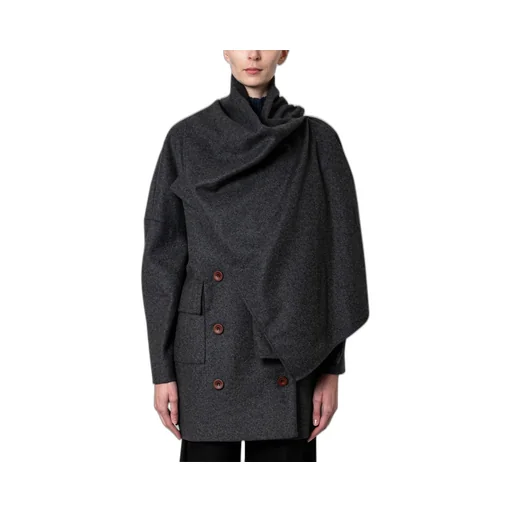Asymmetric Wrap Coat