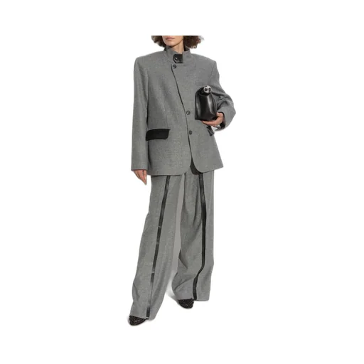 Wide-Leg Trousers With Contrast Trim