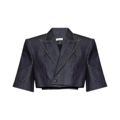 Cropped Denim Blazer