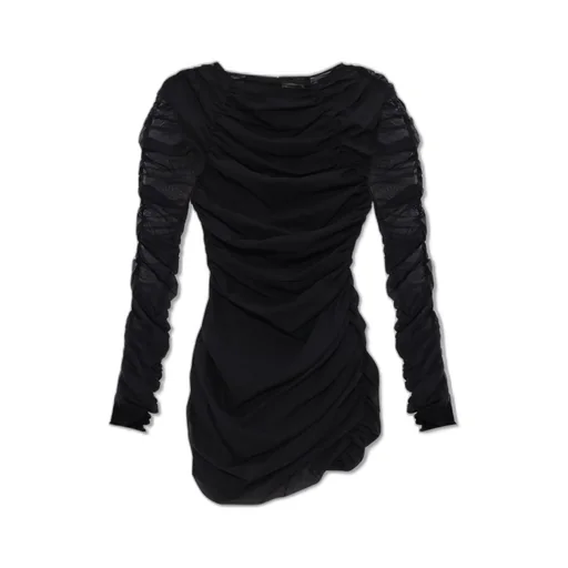 Ruched Mesh Dress