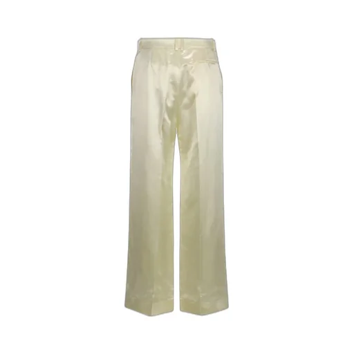 Wide-Leg Satin Trousers