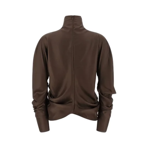 Ruched Turtleneck Top
