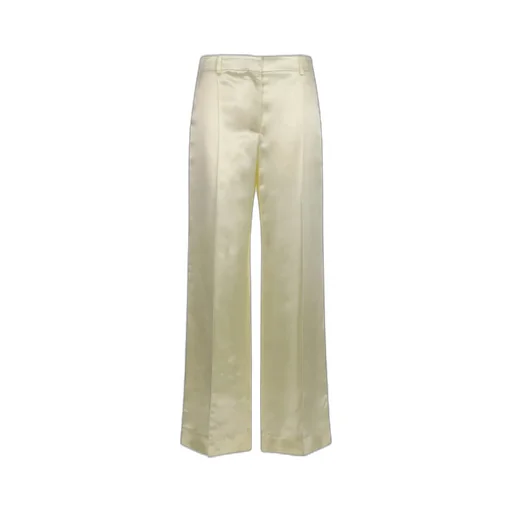 Wide-Leg Satin Trousers