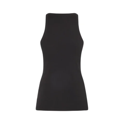 Ribbed Tank Top With Stud Detailing