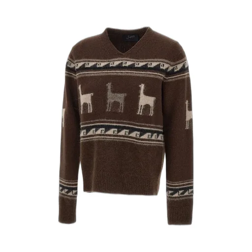 V-Neck Alpaca Sweater