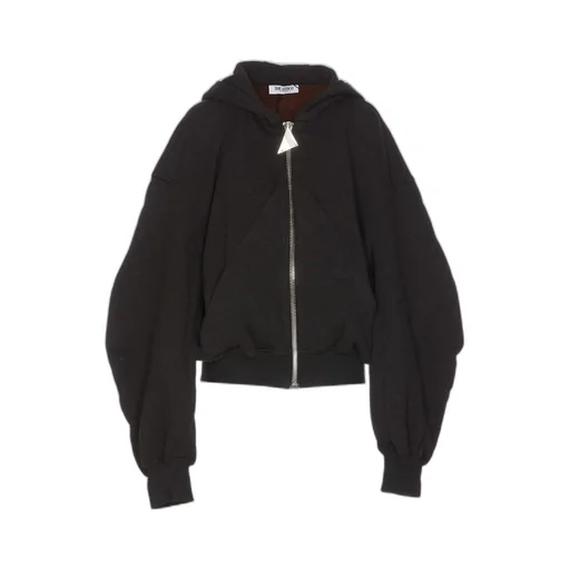 Cropped Zip-Up Hoodie
