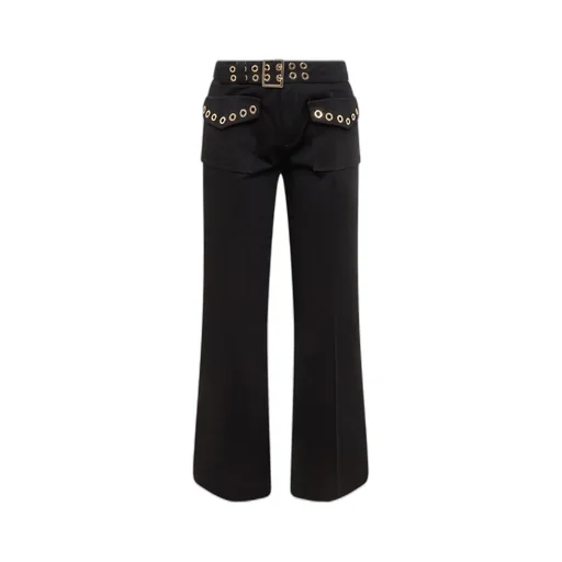 Wide-Leg Trousers With Belt
