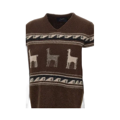 V-Neck Alpaca Sweater