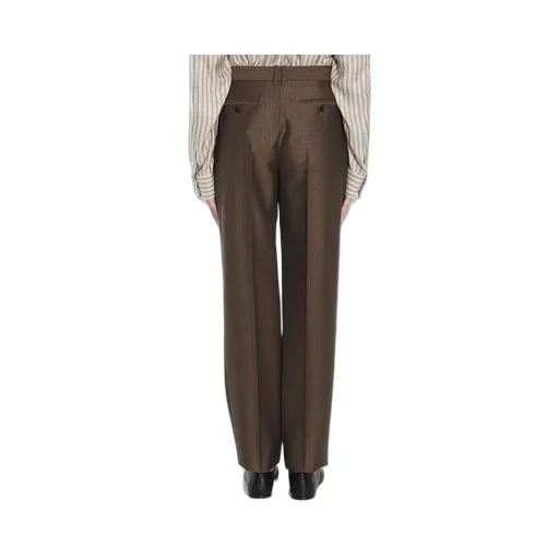 High-Waisted Pleated Trousers