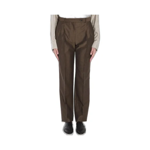 High-Waisted Pleated Trousers