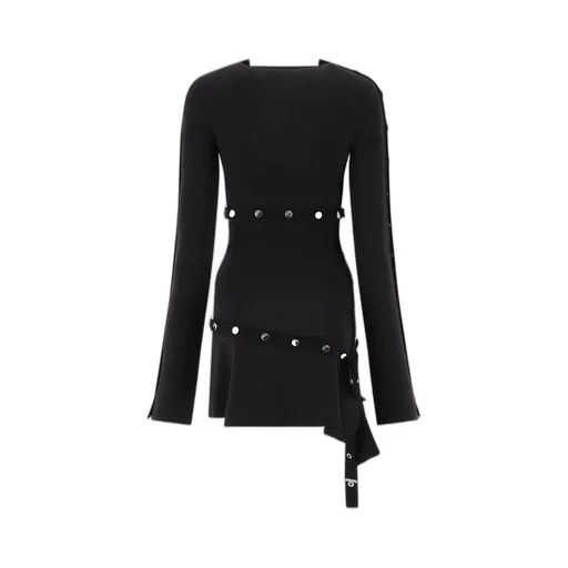 Asymmetric Dress With Studs