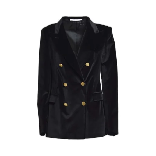 Double-Breasted Velvet Blazer
