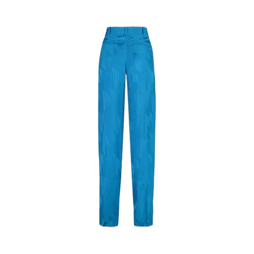 High-Waisted Patterned Trousers