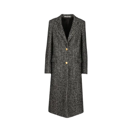 Herringbone Wool Blend Coat