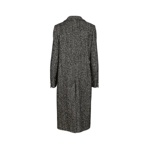 Herringbone Wool Blend Coat