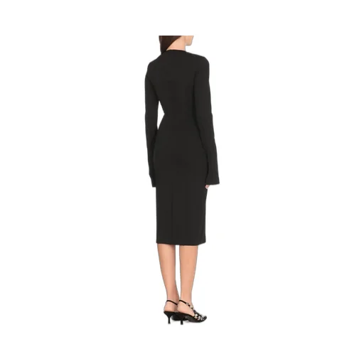 Zipper Detail Midi Dress