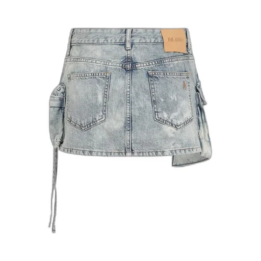 Denim Cargo Mini Skirt