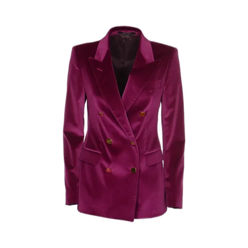 Double-Breasted Velvet Blazer