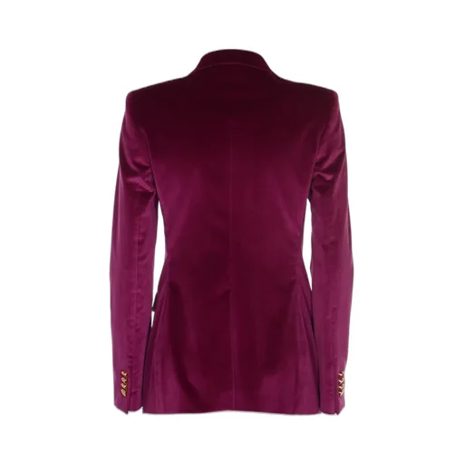 Double-Breasted Velvet Blazer