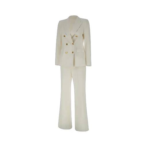 Double-Breasted Blazer And Flared Trousers Set