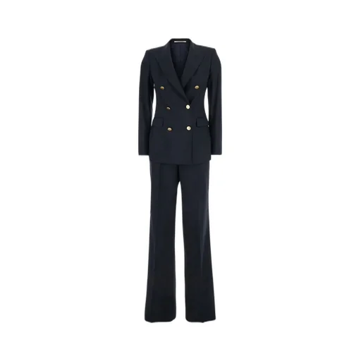 Double-Breasted Blazer And Wide-Leg Trousers Set