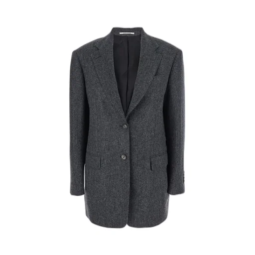 Herringbone Wool Blend Blazer