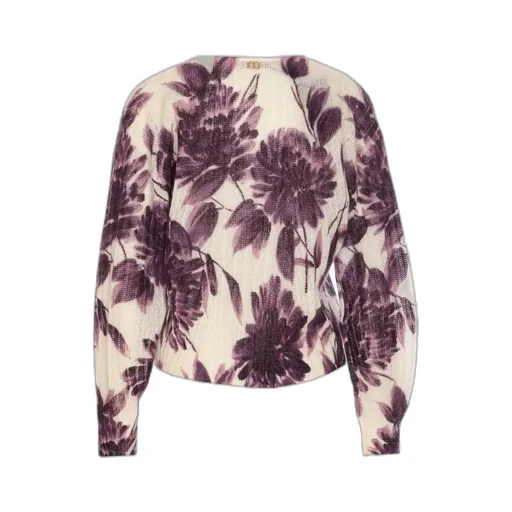 Floral Print V-Neck Sweater