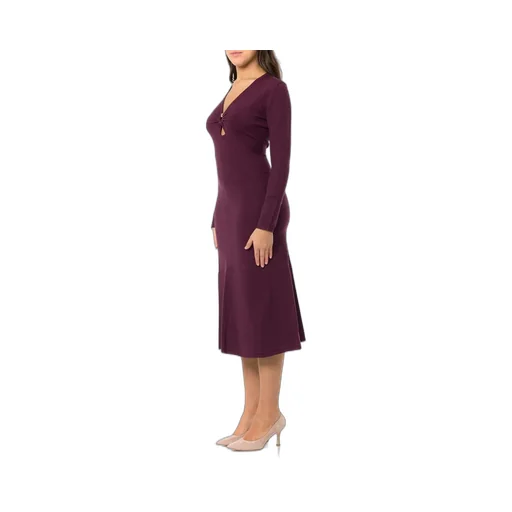 Midi Dress With Cutout And Gold Hardware