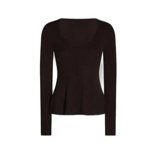 Ribbed Peplum Top