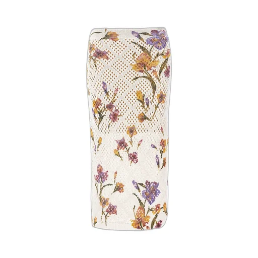 Floral Print Knit Midi Skirt