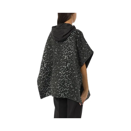 Leopard Print Hooded Poncho